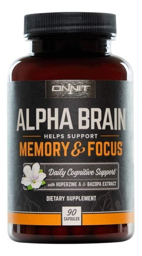 Onnit Alpha Brain Memory & Focus Nootropic Sup. Sabor cerebral, sin sabor.