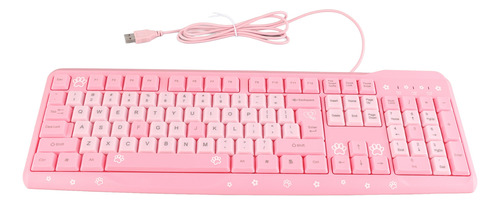 Teclado Silencioso Con Cable Usb, Ultradelgado, Lindo Dibujo