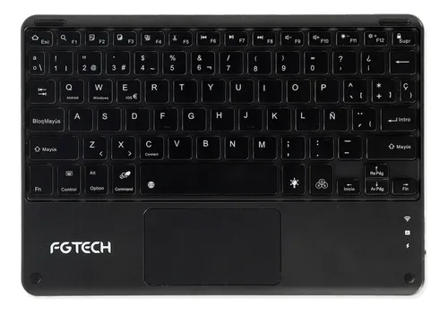 Kit Funda Notebook + Teclado C/ Touchpad Rgb Bluetooth Slim
