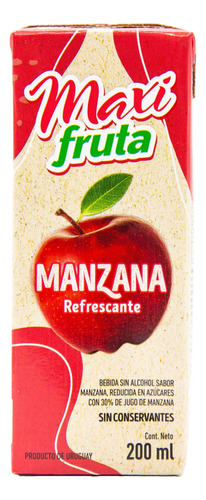 Jugo Maxi Fruta 200ml Manzana Funda X27 Unidad -suchinasa