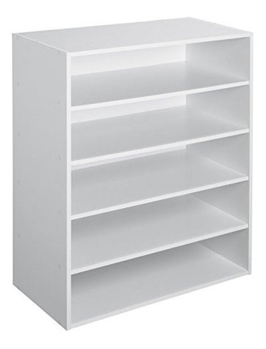 Closetmaid 1565 Apilable 5-shelf Organizador, Blanca.