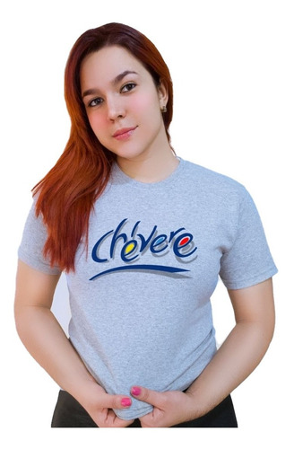 Polera Dama Estampada 100%algodon Letras Chevere Venezuela