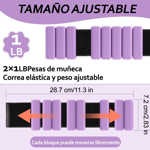 2pcs Polainas For Tobillos Y Muñecas,1lb , Pesas De Silicon