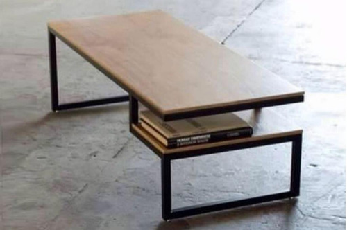 Imagen 2 de 6 de Mesa Centro Y/o Auxiliar Madera Y Metal