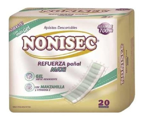 Nonisec Refuerza Pañal Maxi X 20 Apositos