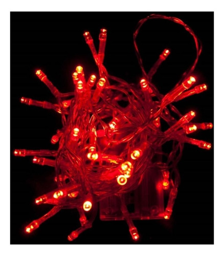Guirnalda Decorativa Tipo Arroz A Pila 80 Led 10 Mts X 10 U.