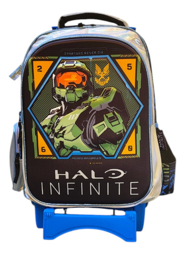 Mochila Escolar Con Carro Halo Infinite Master Chief Keepack