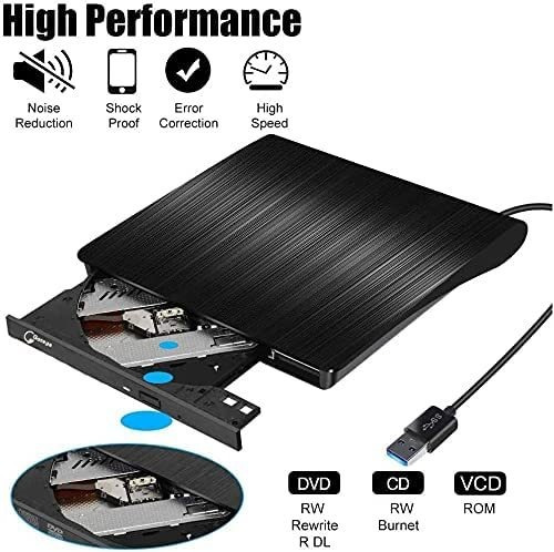 Imagen 3 de 6 de Unidad Dvd Externa, Usb 3.0 Portátil Gotega Negro
