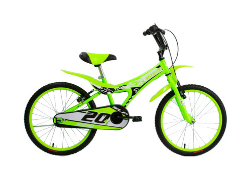 Imagen 1 de 1 de Bicicleta infantil SLP Max R16 1v frenos v-brakes color verde con ruedas de entrenamiento