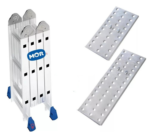 Escada Articulada Aluminio Andaime Multiuso 3x4 Trabalho