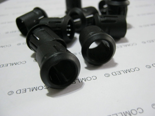 5x Suporte Preto Para Led 10mm Fácil Instalar Encaixe Trava