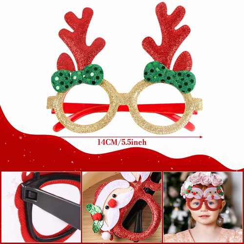 12 Lentes De Navidad, Decoración De Navidad, Accesorios