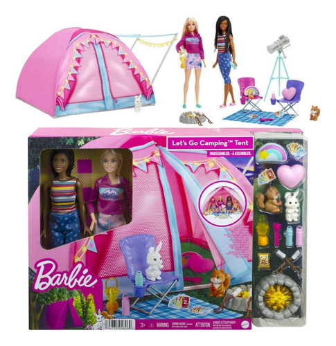 Barbie Set De 2 Muñecas Vamos De Campamento Y 20 Accesorios