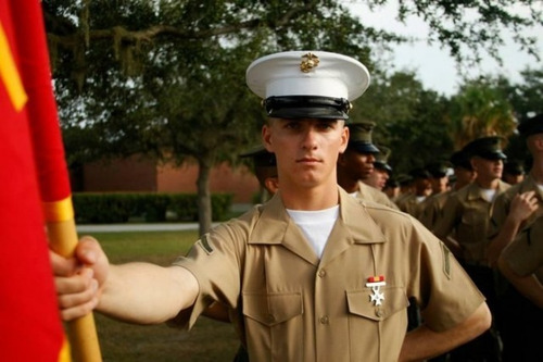 Espectacular!! Camisa M/c Orig. Marine Corps  Service - L