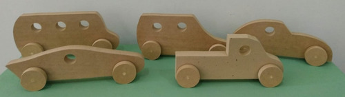 Kit Arte Auto Madera Para Pintar Montessori Jugar Original