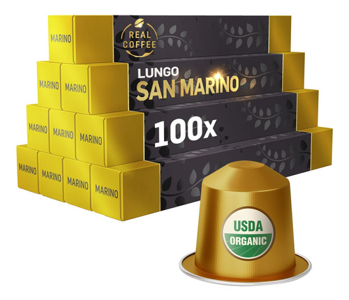 100 Cápsulas Compatibles Nespresso® San Marino, Real Coffee®