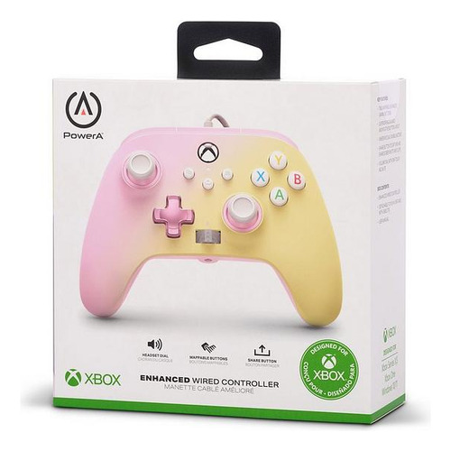 Control Pink Lemonade Wired Powera Para Xbox