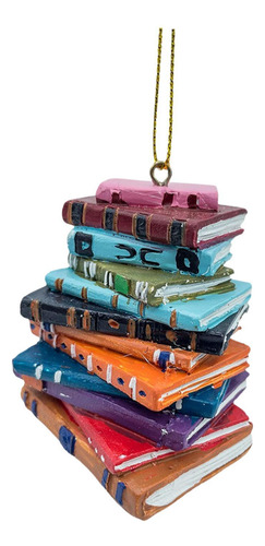 6 Pila De Libros Adornos Navideños Decoraciones Para