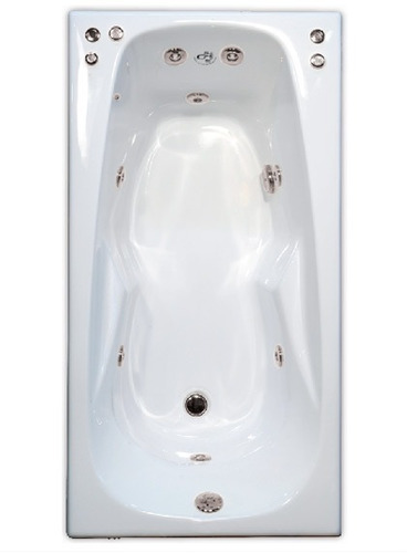 Hidromasaje Jacuzzi Acrílico Blanco  190 X 90 8 Jet Premium 6 Jet Laterales Y 2 Jet Cervicales  Motor Elektrim