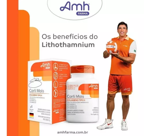 Carti Mais Colágeno Tipo 2 + Cálcio + Vitaminas Da Amh Farma