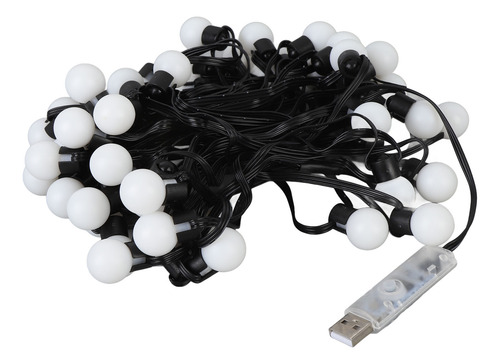 Cadena Rgb Para Patio, 33 Pies, 50 Bombillas, Control De Apl
