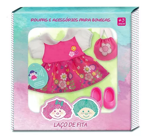 Roupa para Boneca - Kit Vestido Floral - Veste Bonecas tipo Baby Alive -  Cantinho da Boneca Acessórios e Utensílios para Bonecas