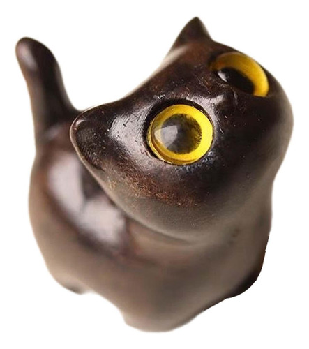 5 Estatua De Gato, Figura De Madera, Adorno, Estilo D