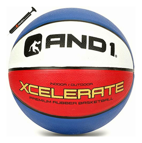 And1 29.5 Xcelerate Balón De Baloncesto Desinflado (r,w,b) Color Rojo/blanco/azul