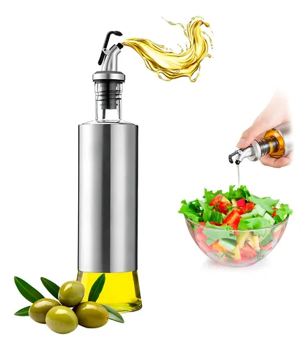 Botella Dispensador Aceite Vinagre Con Pico Vidrio 300ml Ax