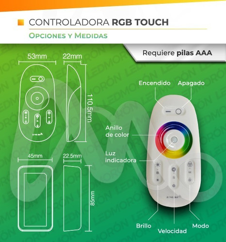 Imagen 4 de 8 de Controladora Para Luces De Pileta Rgb Color Touch