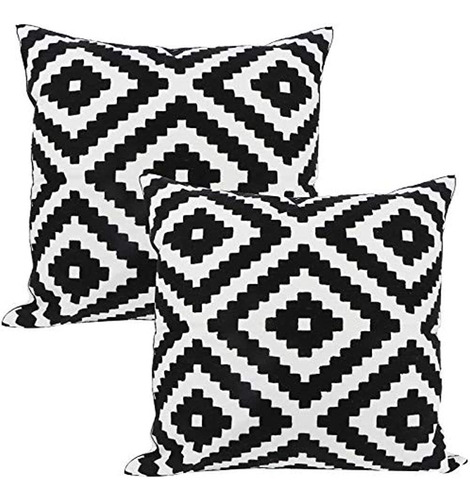 Ioffersuper 2pack Throw Pillow Covers 18x18 Pulgadas Simple 