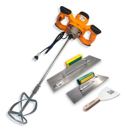 Mezclador de pintura con 2 Galo Performer, espátula 12 cm 220 V