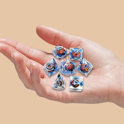 Juego De 7 Piezas De Dados De Ojo De Dragón Estilo B