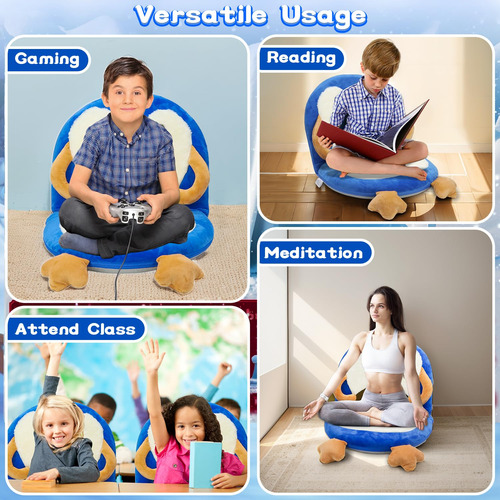 Silla De Piso Para Niños Con Soporte De Espalda Ajustable