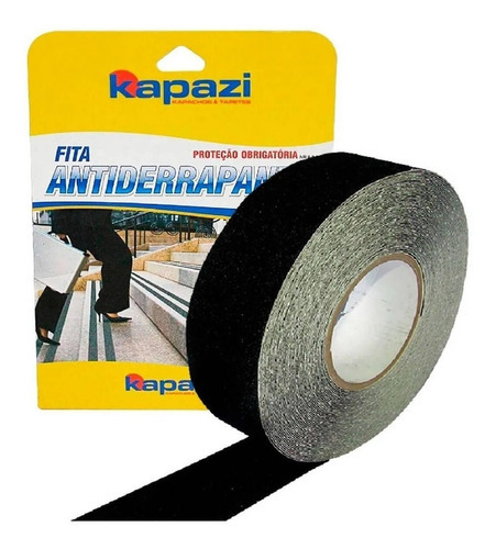 Kapazi fita antiderrapante preta 50mm 20m lixa piso cor preto