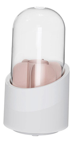 Organizador De Maquillaje Brochas Giratorio Con Tapa