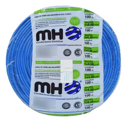 Cable Unipolar 4 Mm Cat. 5 Iram Mh Rollo 100mt
