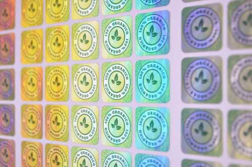 Holograma 100% Organico / Sello / 330 Pzs 15mm Color Holografico