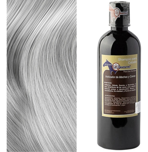 Shampoo Matizador De Canas, Mechas, Rubios. Efecto Platinado