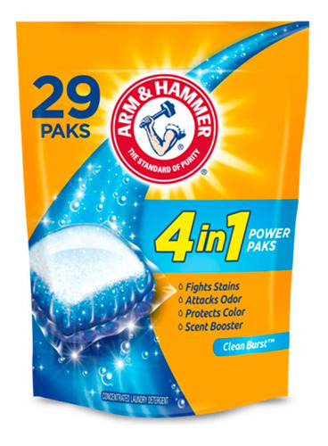 Jabón De Lavar 4 En 1 Arm & Hammer. 29 Cápsulas