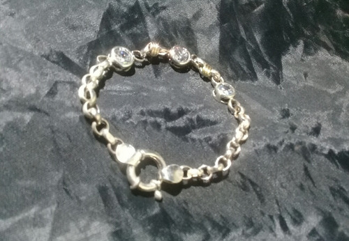 Pulsera Buenos Aires Plata Sexi Estrix Oro Y Plata 30cm Plata 1 Cm 20 Cm (Usado)