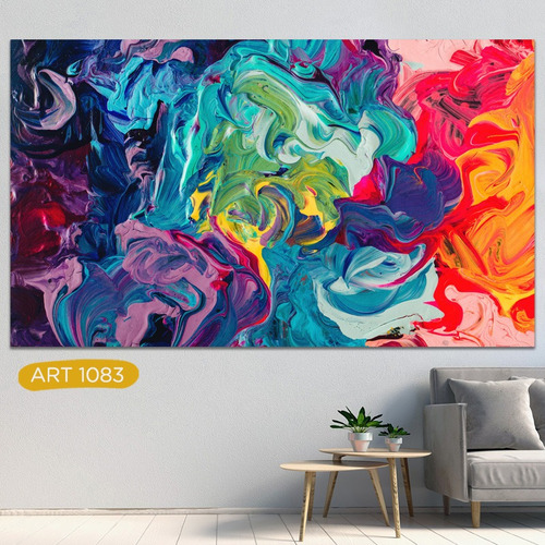 Imagen 5 de 10 de Cuadro Abstracto Moderno Decorativo Pintura Arte 50x70