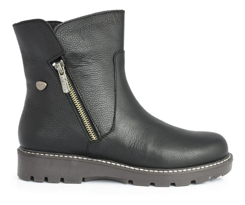 Bota Mujer Cuero Cavatini Lisa Base Goma Botas Mcbo25036 Fl