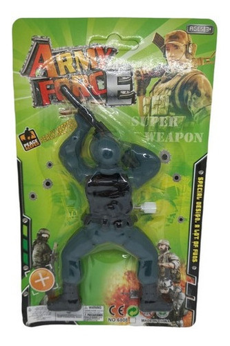 Imagen 1 de 1 de Soldado De Juguete De Cuerda Para Que Se Arrastre Pequeño