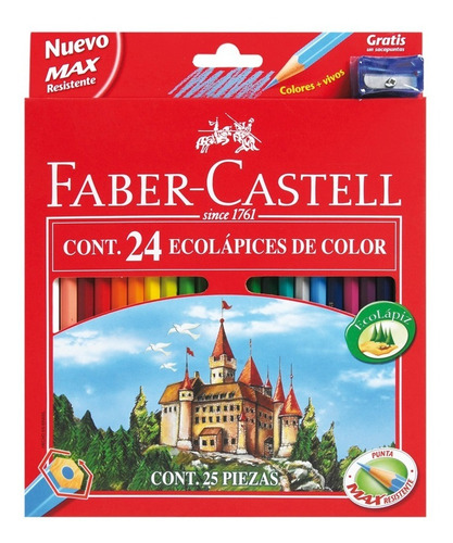 Lapiz Col.faber 120124ht 24col.+ Sac. - Mosca