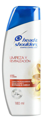 Shampoo Head & Shoulders Limpieza Y Revitalización Aceite De Argán 180ml