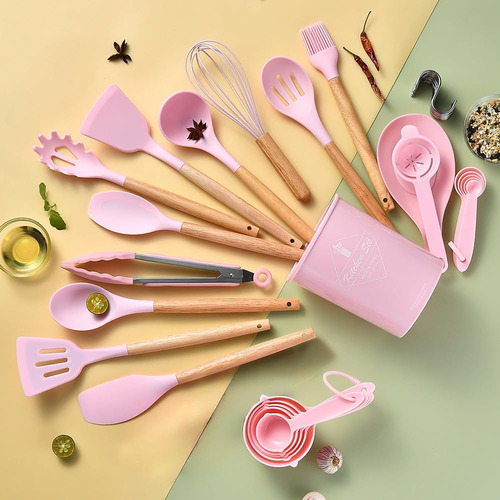 34pcs Juego De Utensilios De Cocina De Silicona, Juego De Ut