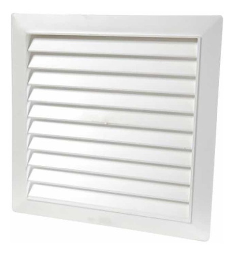 Reja Retorno Tipo De Baño 15cmx15cm Aluminio Pintura Blanca