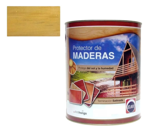 0,9l Protector Para Madera Interior Exterior Elbex Colores!