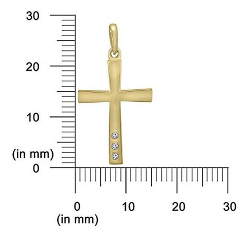 Halo Jewelers Collar Con Colgante De Cruz Religiosa De 3 Con
